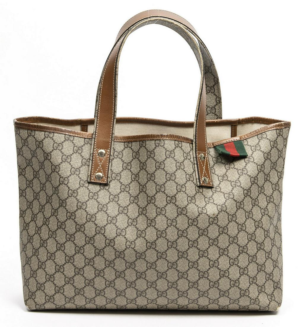 GUCCI 'WEB LOOP' SUPREME CANVAS SHOULDER BAG (1 of 7)