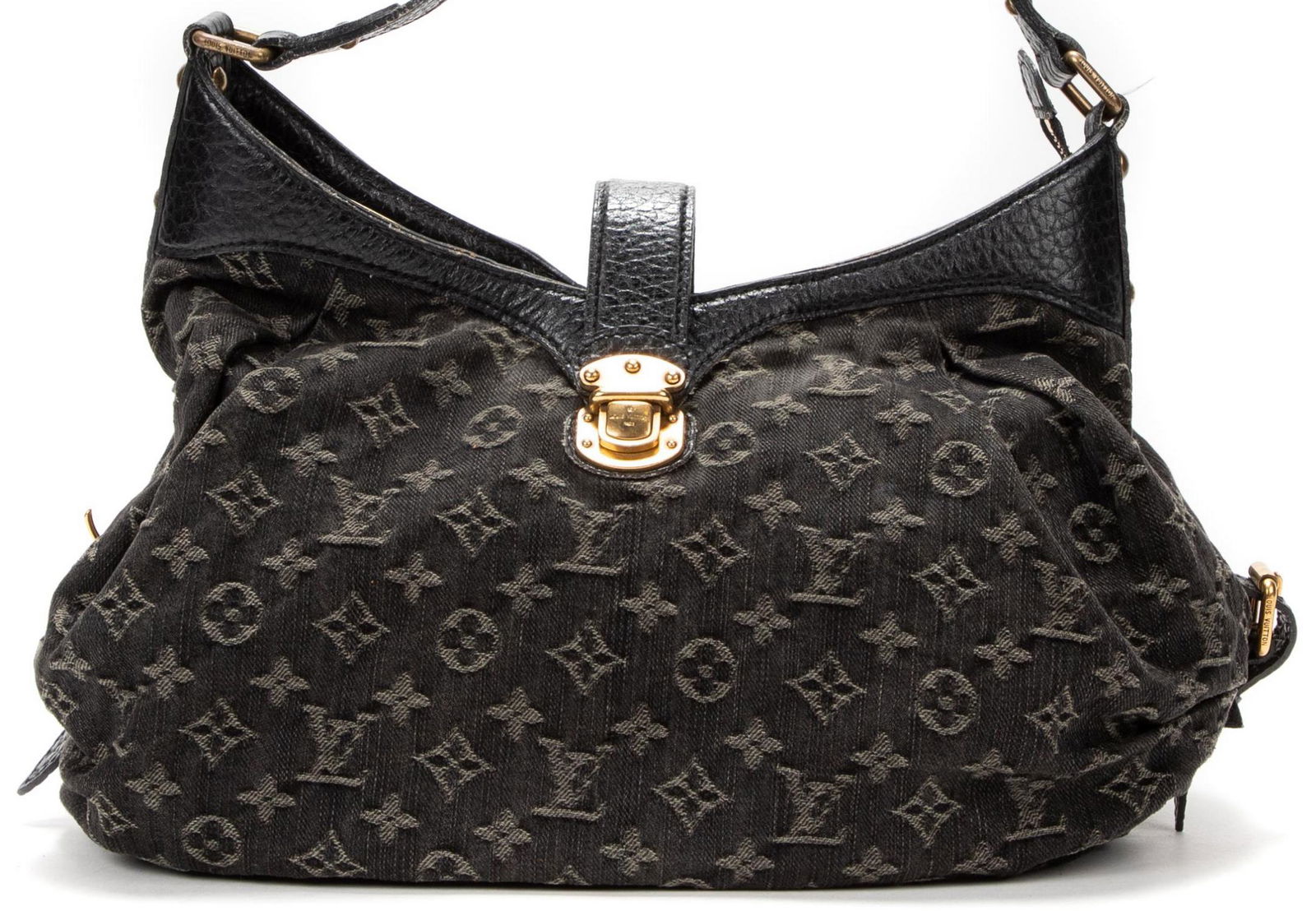 LOUIS VUITTON 'SLIGHTLY' MONOGRAM DENIM HOBO BAG (1 of 8)
