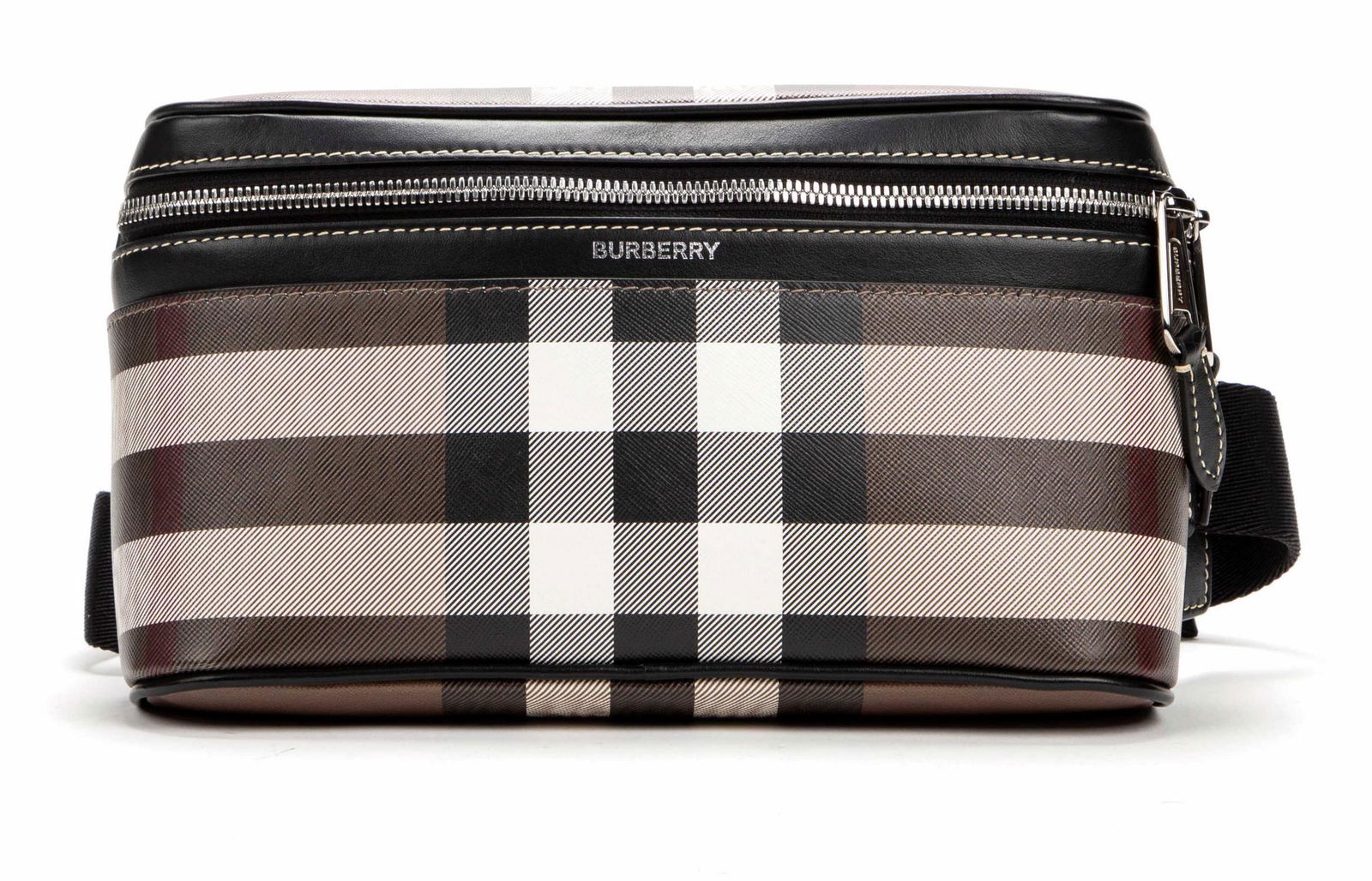 BURBERRY 'CUBE' CHECK COATED CANVAS BELT BAG (1 of 7)