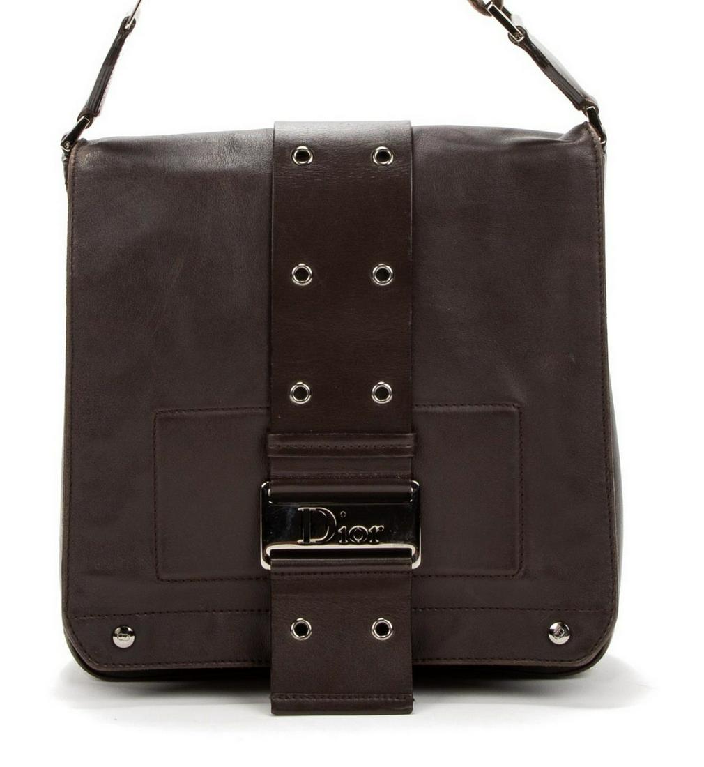 CHRISTIAN DIOR 'STREET CHIC' LEATHER MESSENGER BAG (1 of 9)