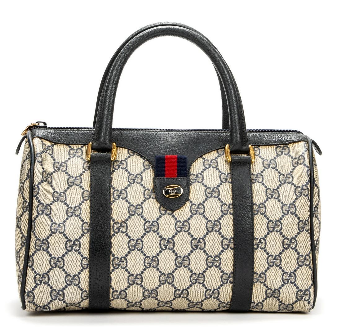 GUCCI 'WEB ACCESSORY COLLECTION BOSTON' HANDBAG (1 of 8)