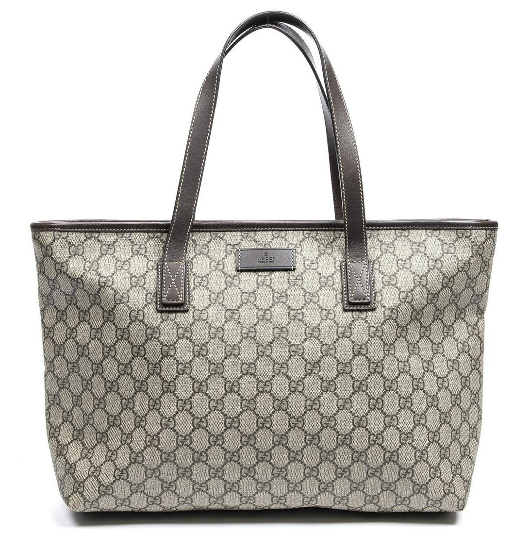 GUCCI SUPREME MONOGRAM CANVAS TOTE SHOULDER BAG (1 of 7)