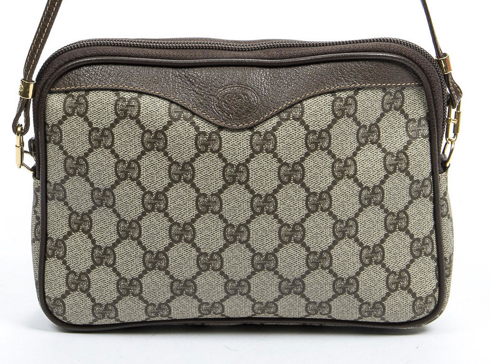 GUCCI SQUARE MONOGRAM COATED CANVAS CROSSBODY BAG (1 of 8)