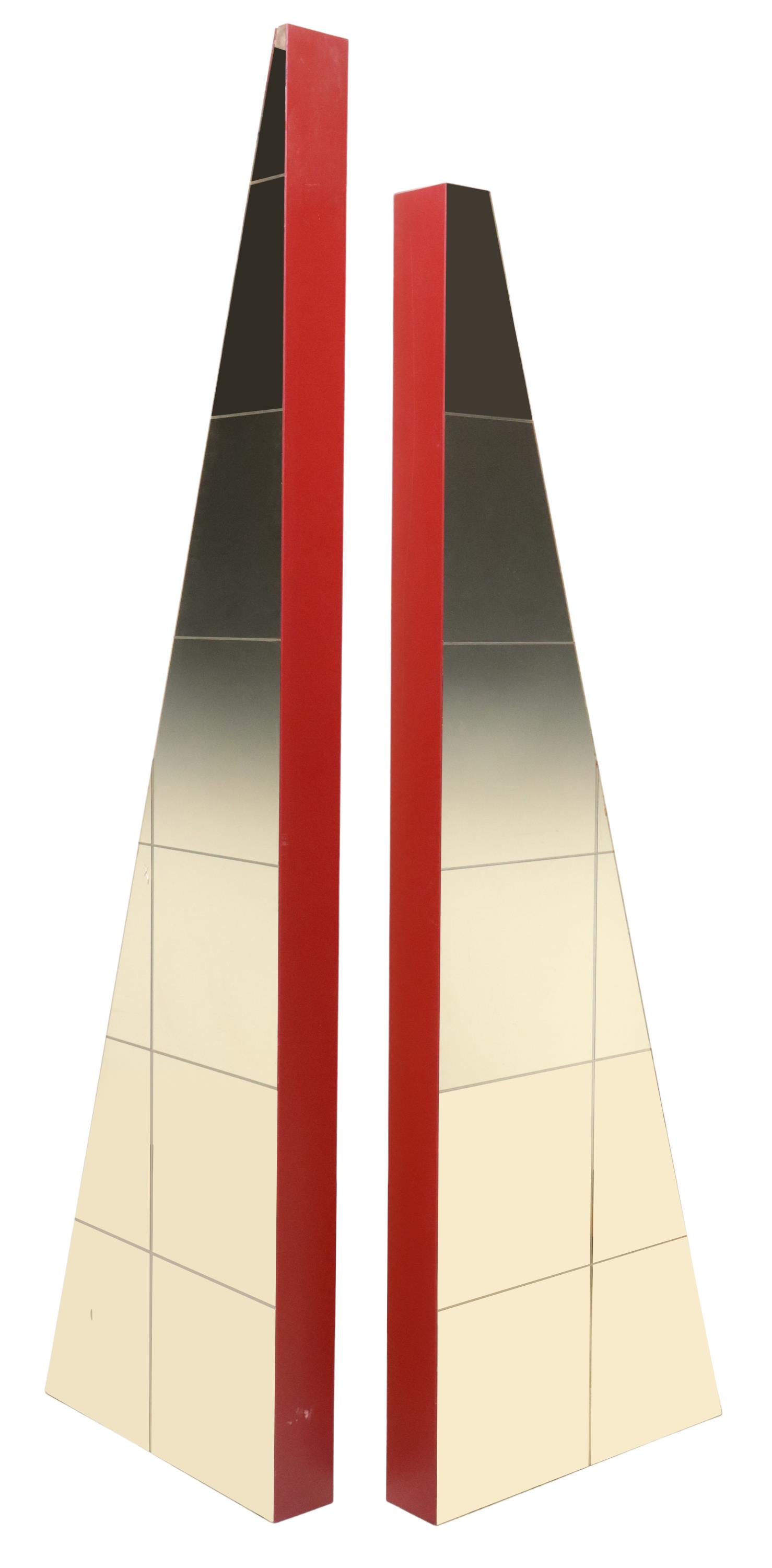 (2) MODERN PYRAMIDAL STANDING MIRRORS, 79"H (1 of 5)