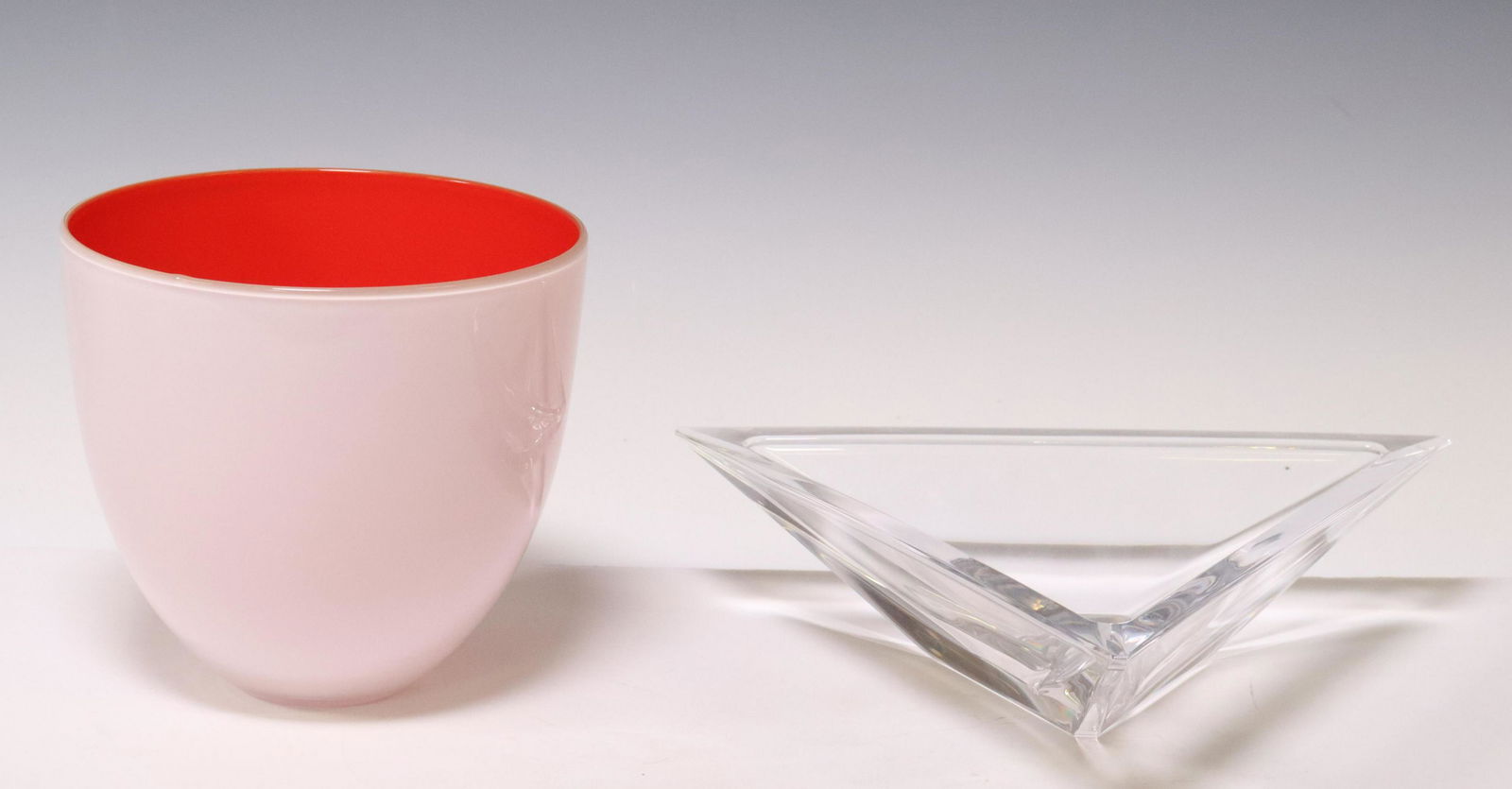 (2) ORREFORS GLASS PASTILLO & TRIANGLE BOWLS (1 of 5)