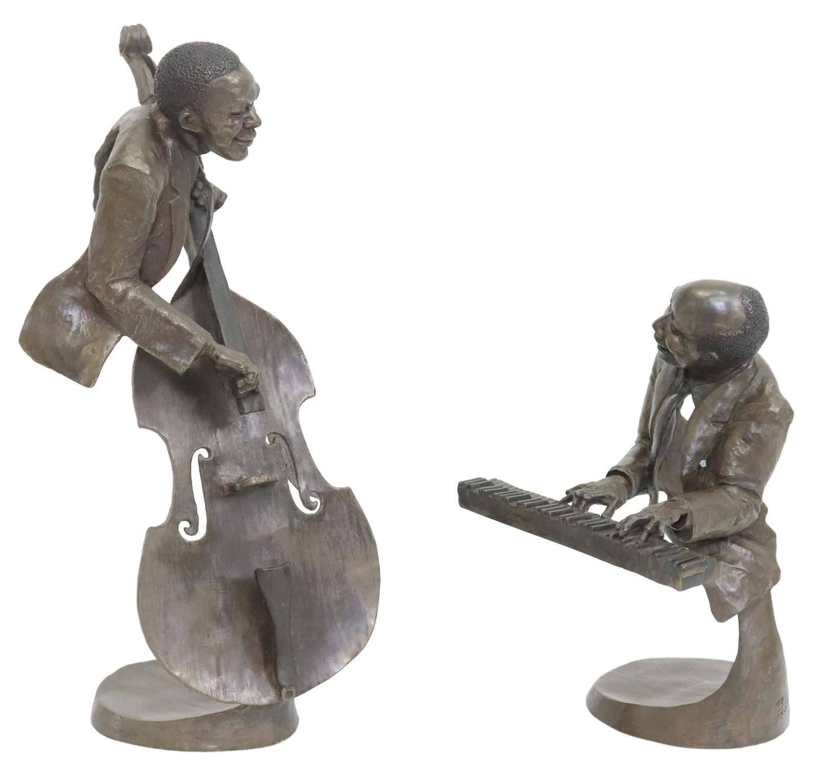 (2) MARK HOPKINS (20TH C.) BRONZE JAZZ MUSICIANS (1 of 8)