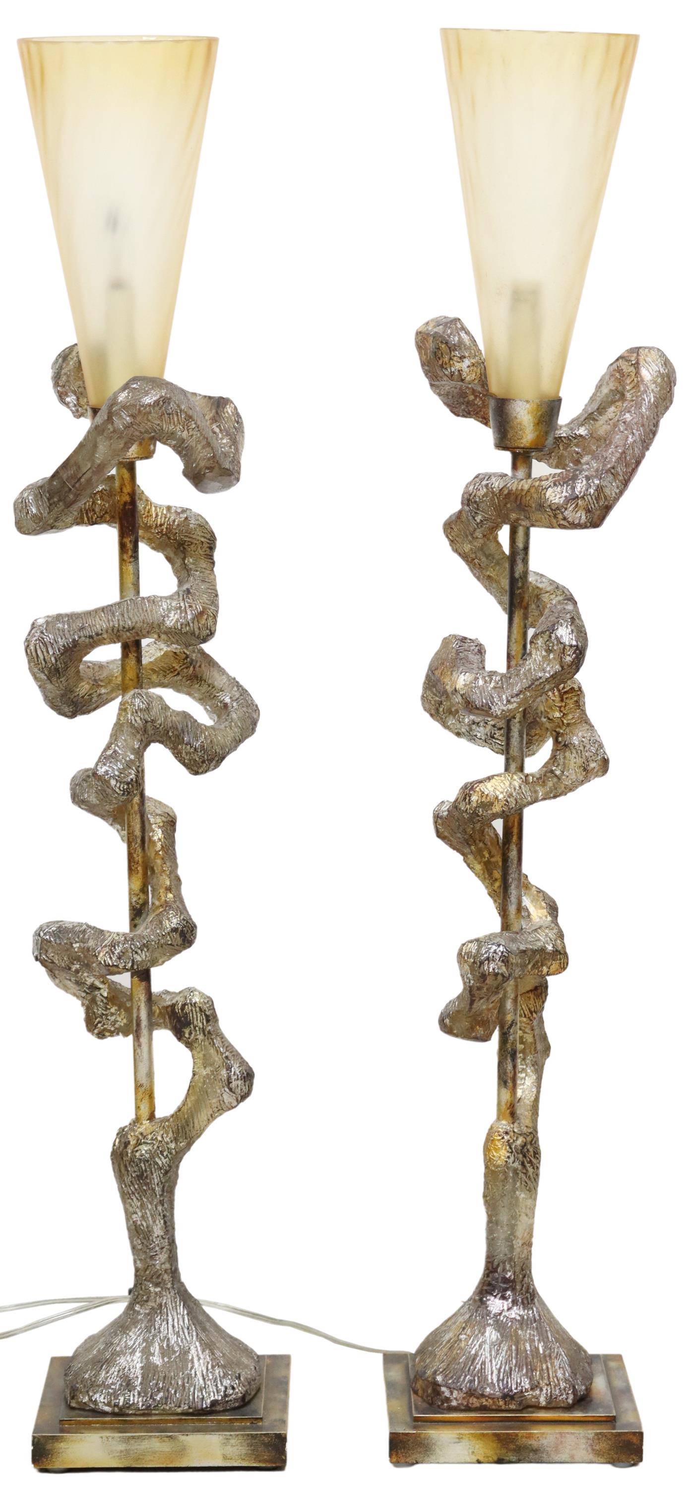 (2) CONTEMPORARY 'LABYRINTH CONSOLE' FLOOR LAMPS (1 of 3)