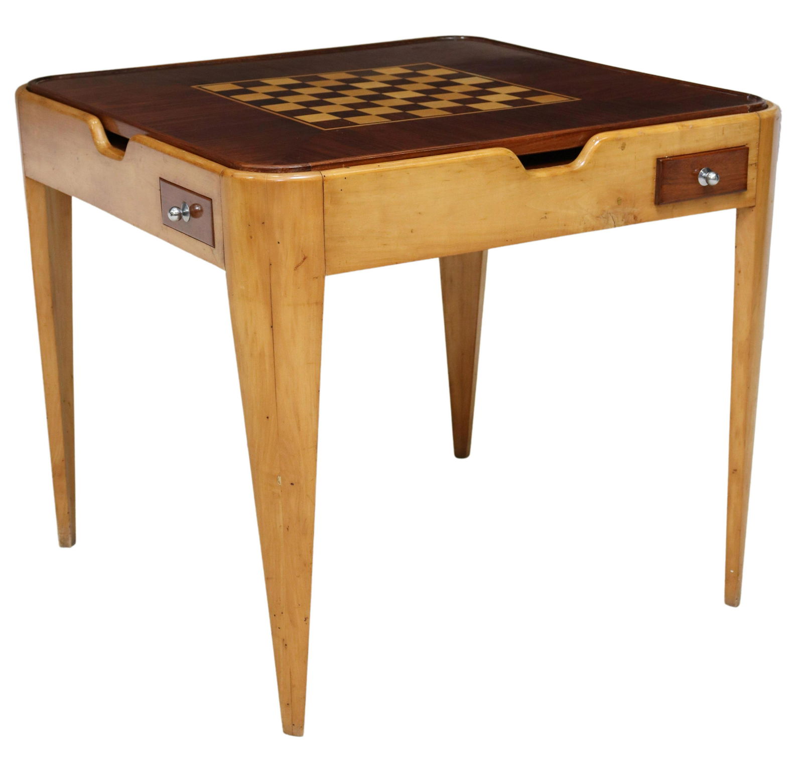 ART DECO STYLE ROSEWOOD & MAPLE GAMES TABLE (1 of 5)
