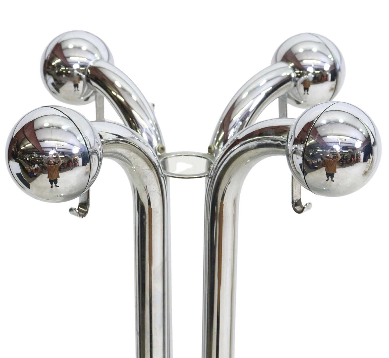 ITALIAN MODERN CHROMED STEEL HALL TREE (1 of 4)