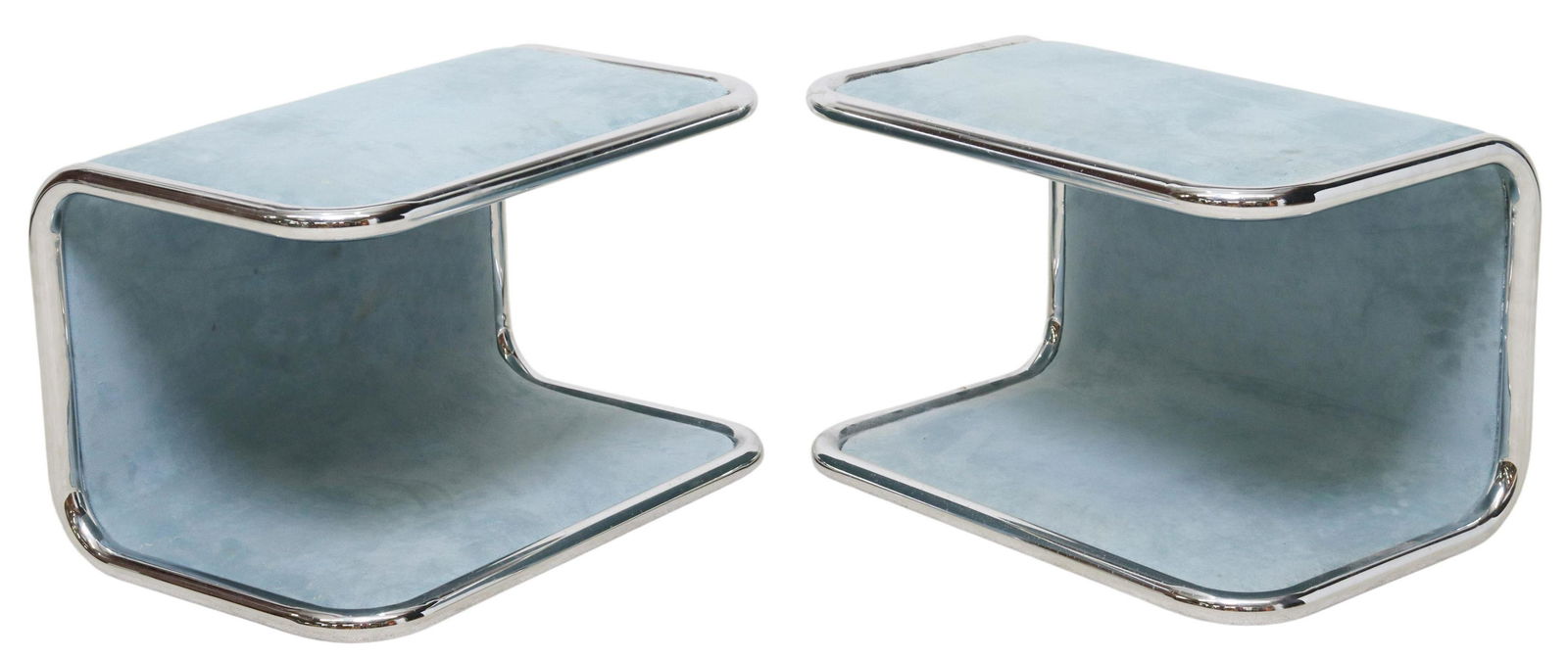 (2) MODERN TUBULAR STEEL CANTILEVER BENCHES (1 of 4)