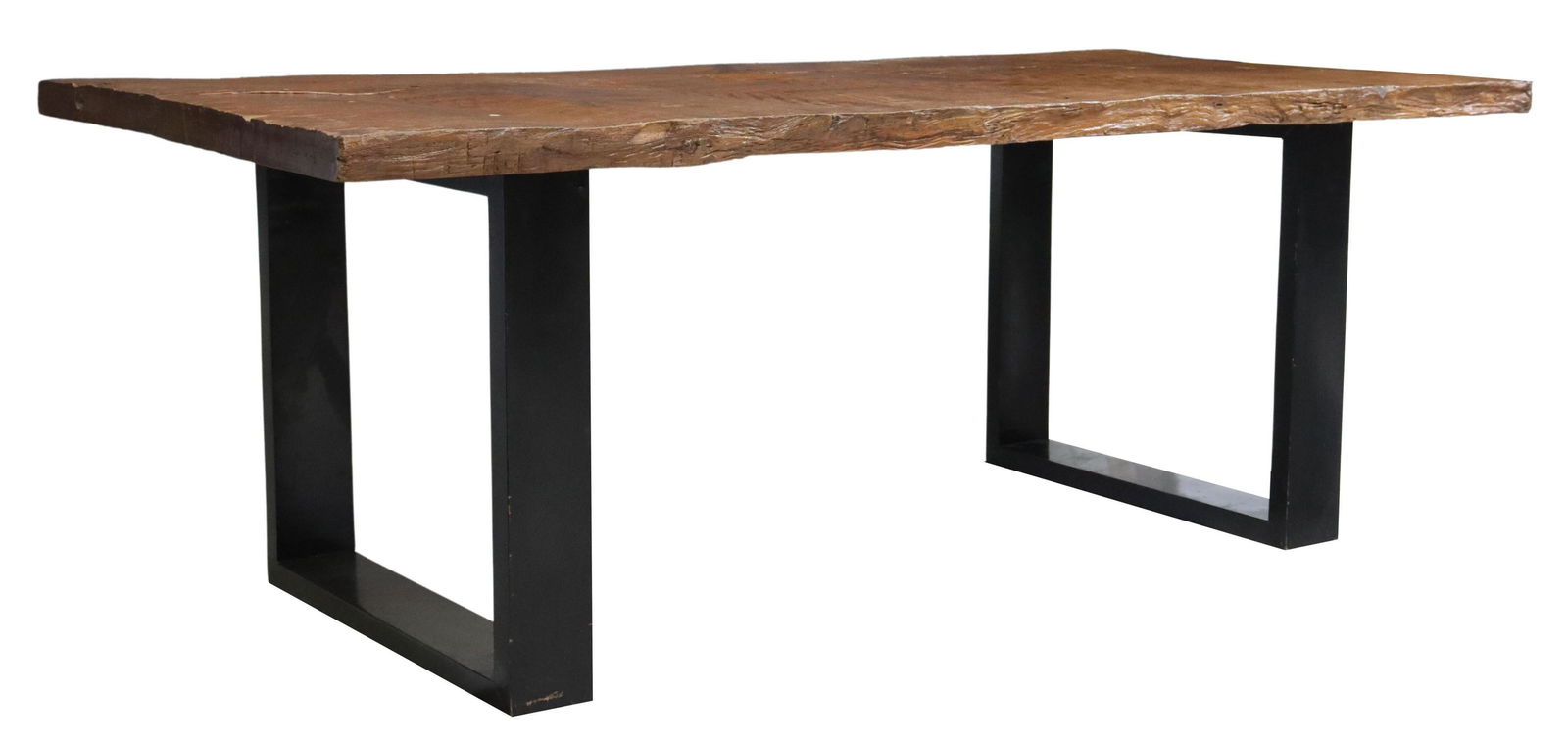 LARGE CONTEMPORARY LIVE EDGE WOOD DINING TABLE (1 of 4)