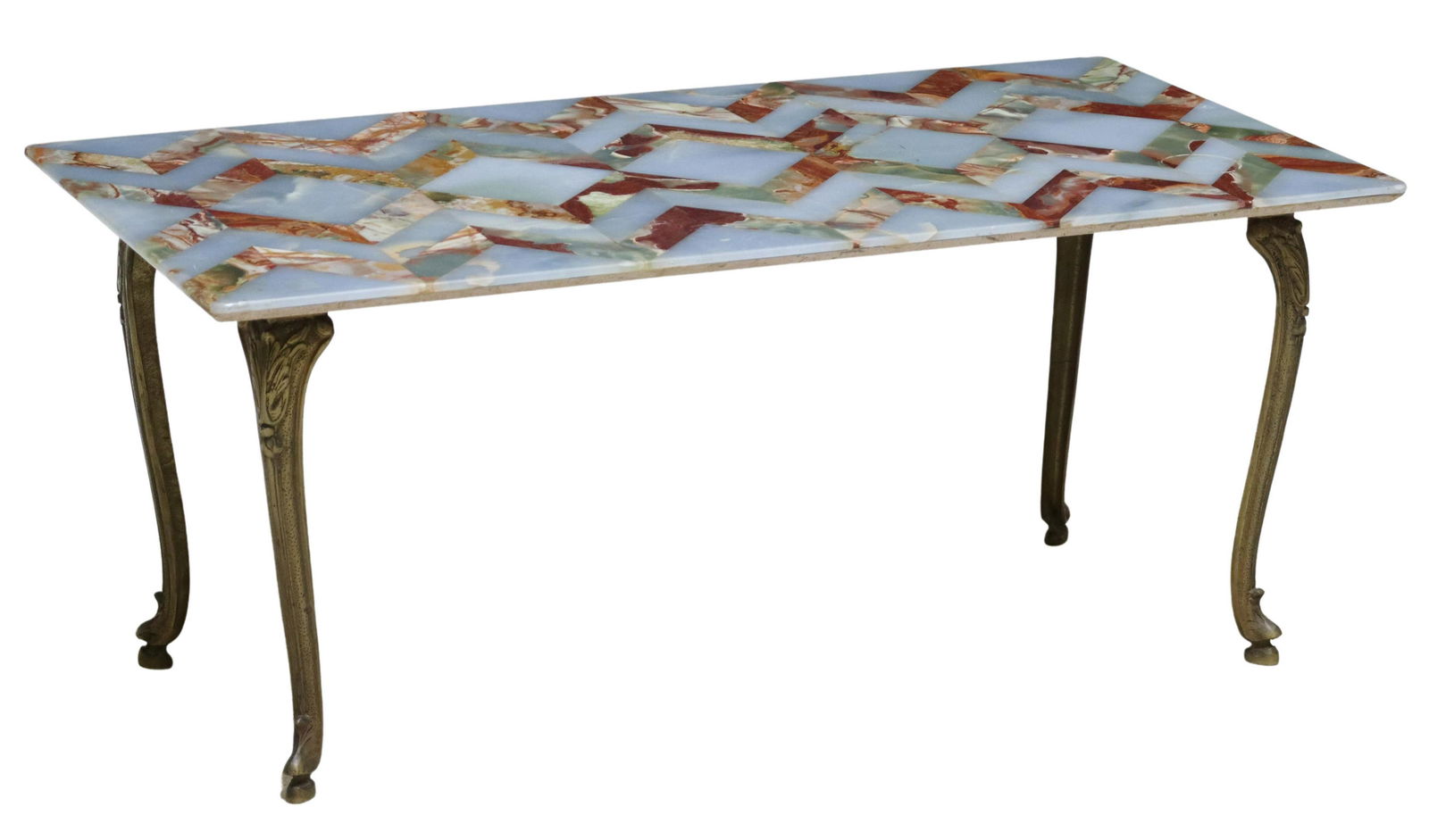 LOUIS XV STYLE ONYX-TOP COFFEE TABLE (1 of 4)