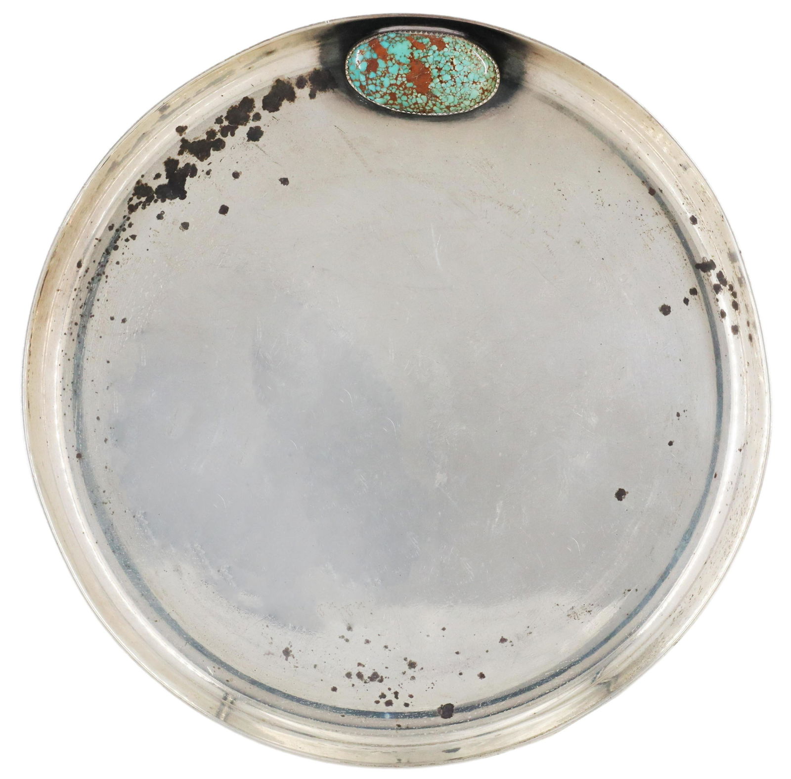 FRANK PATANIA SR. (ATTR) STERLING & TURQUOISE DISH (1 of 4)