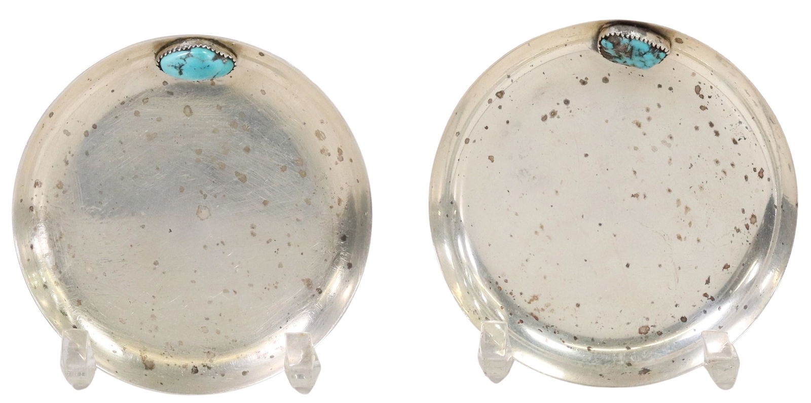 (2) FRANK PATANIA SR. STERLING & TURQUOISE DISHES (1 of 3)