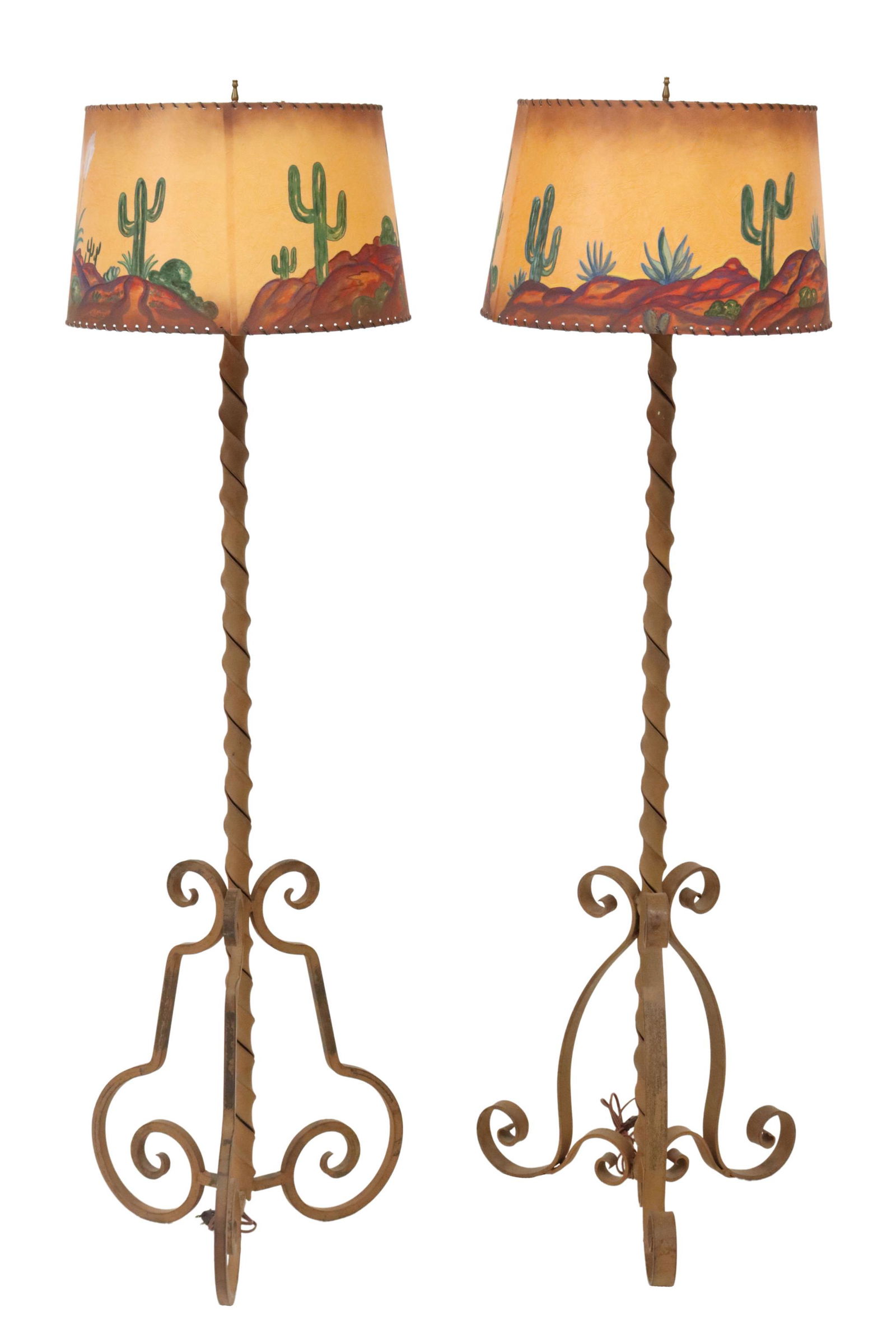 (2) WESTERN 'MONTEREY' STYLE J.LAGOY & IRON LAMP (1 of 5)