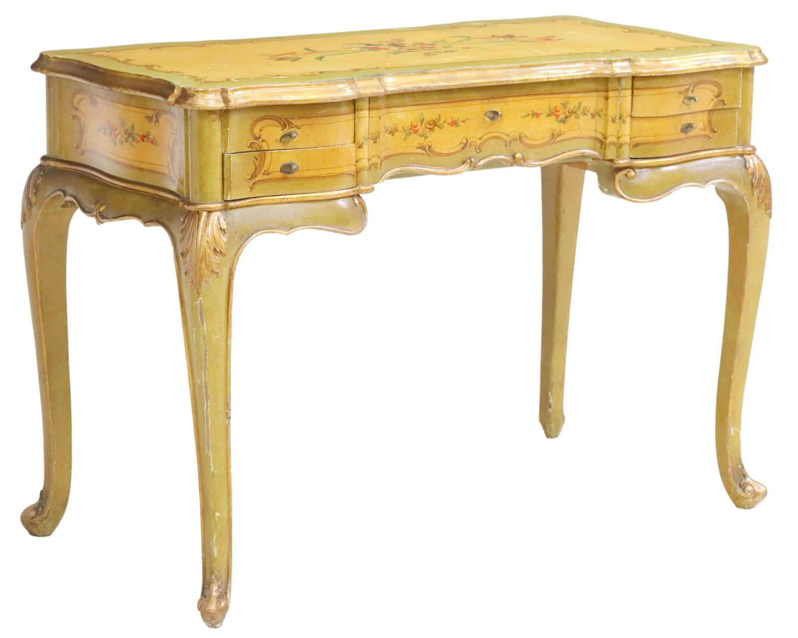 VENETIAN LOUIS XV STYLE PAINTED VANITY TABLE (1 of 5)