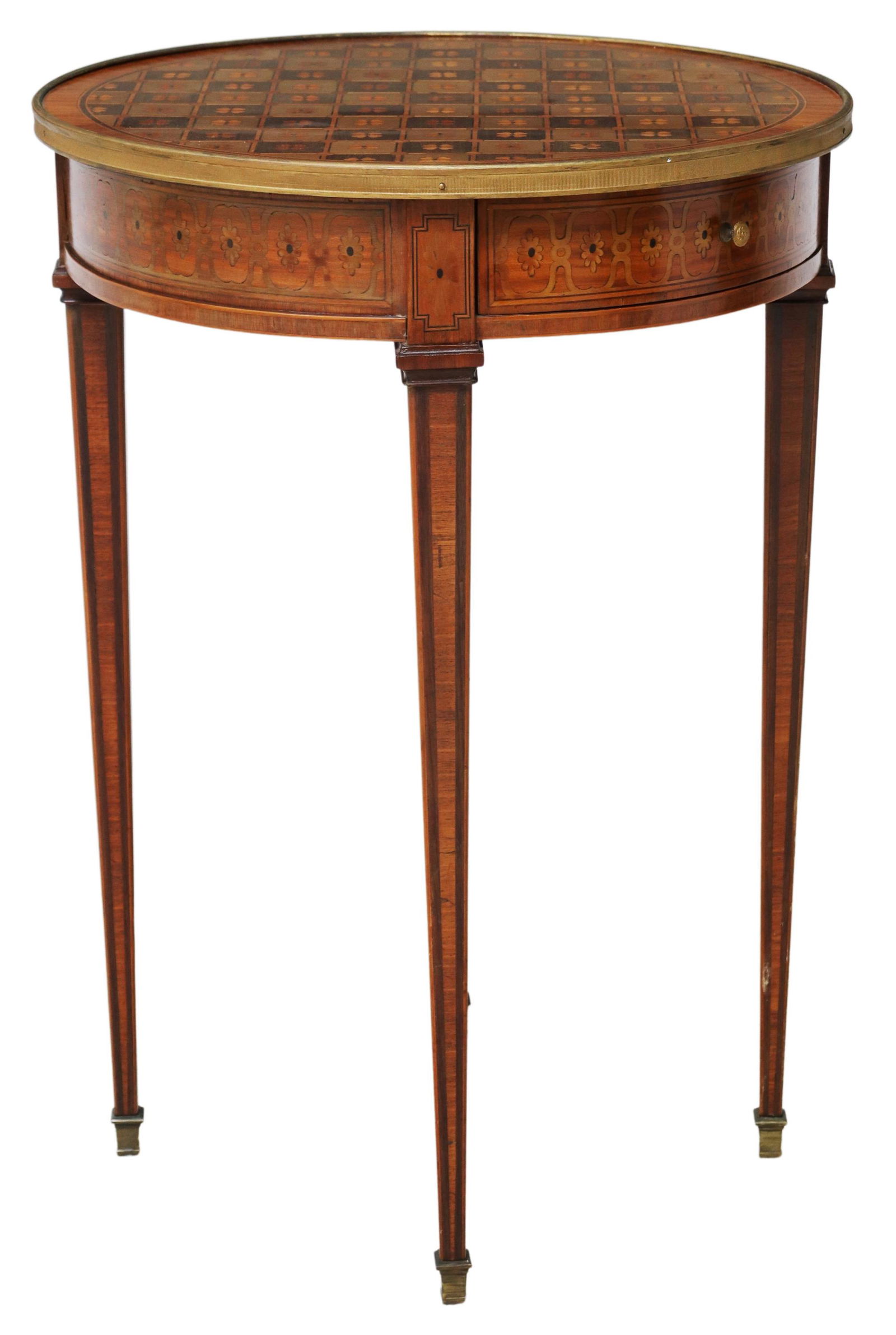 FRENCH INLAID FLORAL PATTERN OCCASIONAL TABLE (1 of 5)