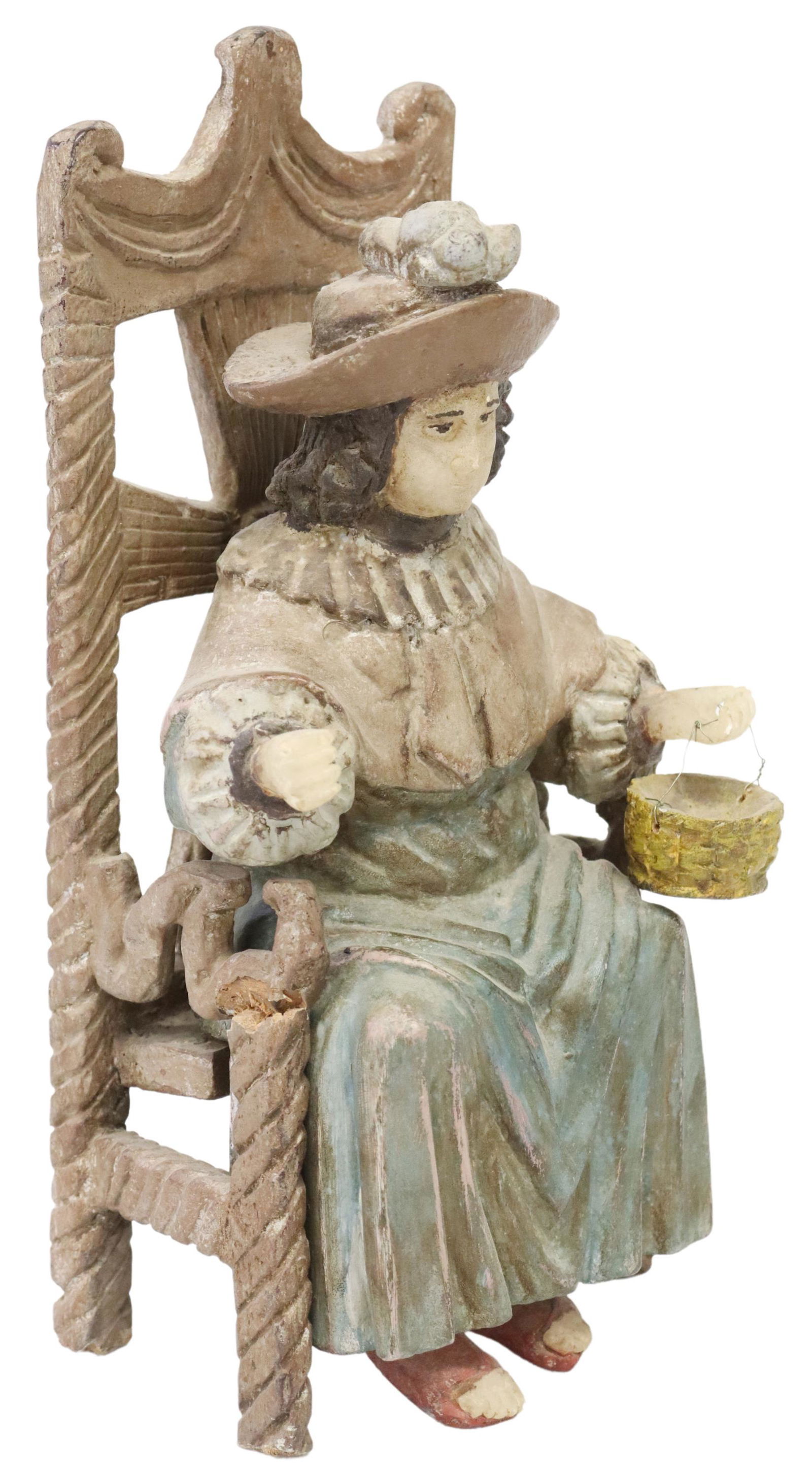 CARVED SANTO ALTAR FIGURE SANTO NINO DE ATOCHA (1 of 3)