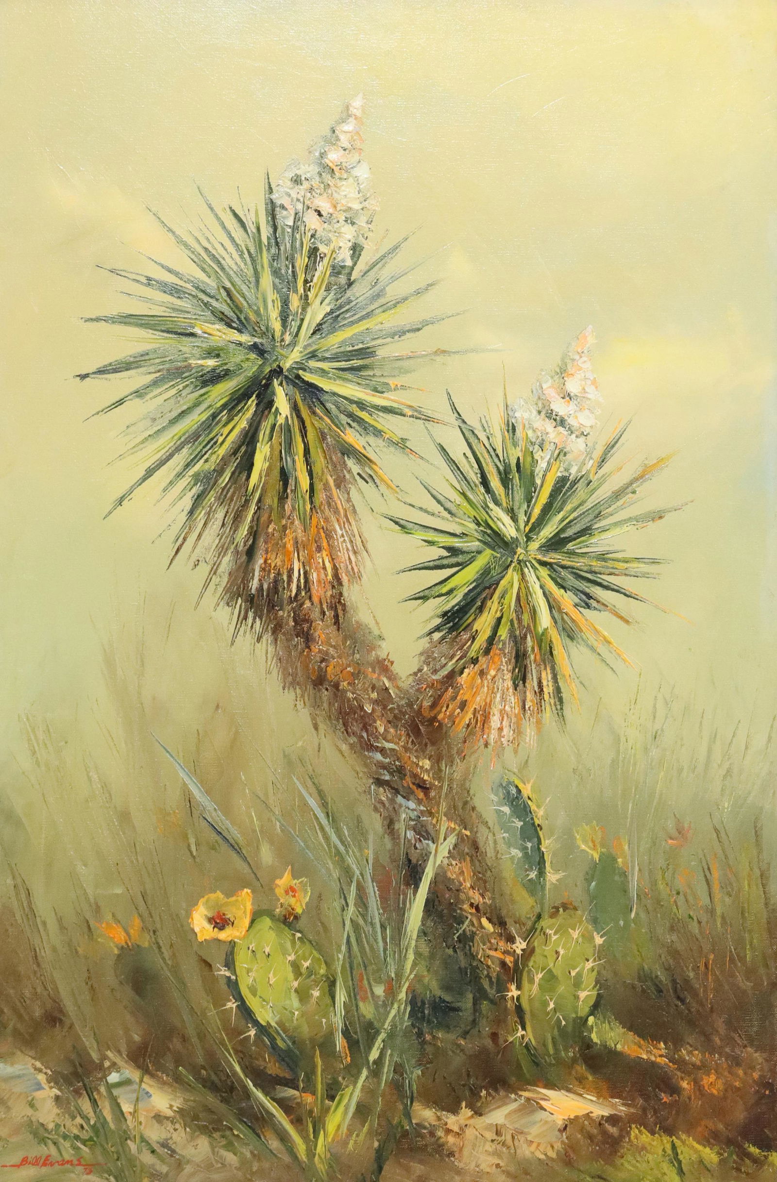 BILL EVANS (TX) 'TEXAS YUCCA' OIL ON CANVAS (1 of 5)