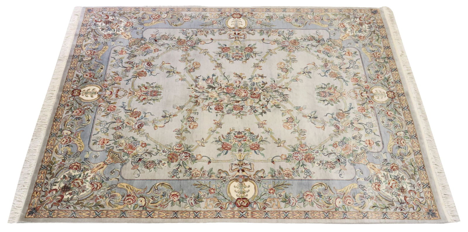 HAND-TIED PAKISTANI KERMAN GOLFRANG RUG, 10' X 8' (1 of 3)