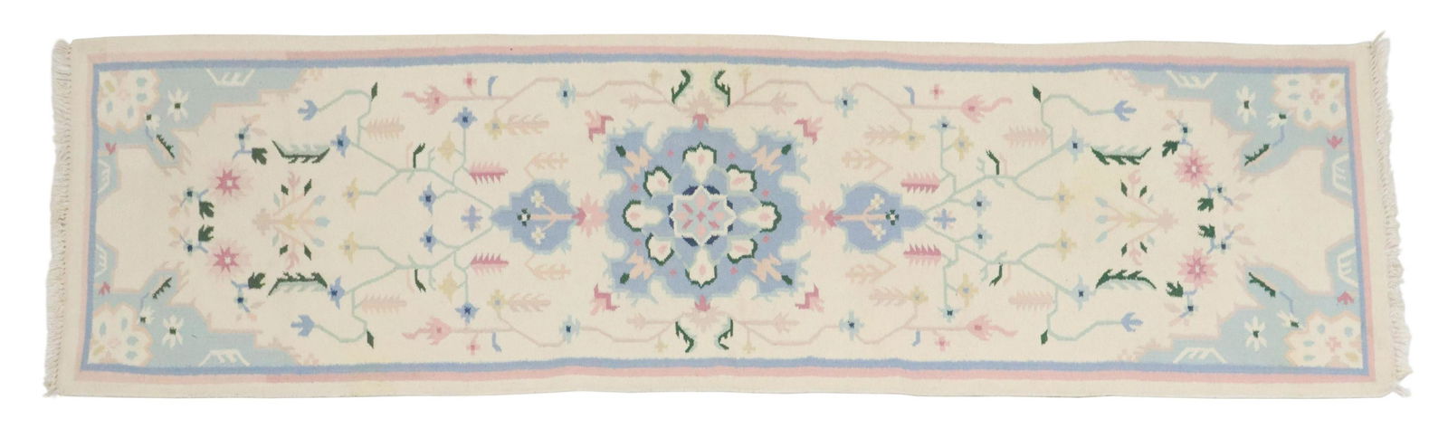 HAND-TIED DHURRIE RUNNER, INDIA, 10'3" X 2'10" (1 of 4)