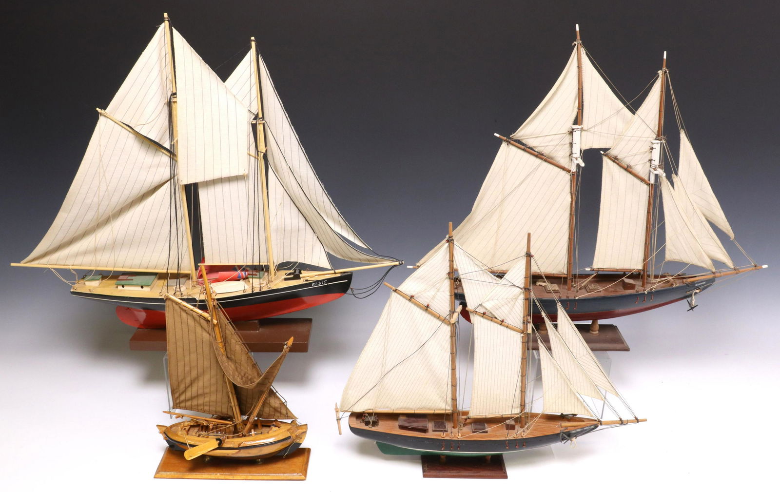 (4) MODEL SAILING SHIPS, BLUENOSE & THEBAUD (1 of 4)