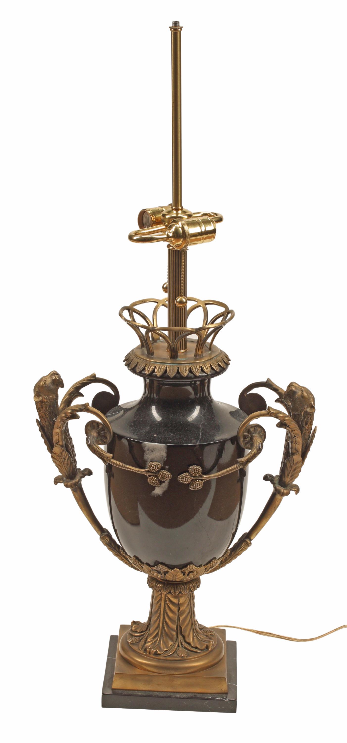 LOUIS XVI STYLE ORMOLU-MOUNTED MARBLE URN LAMP (1 of 4)