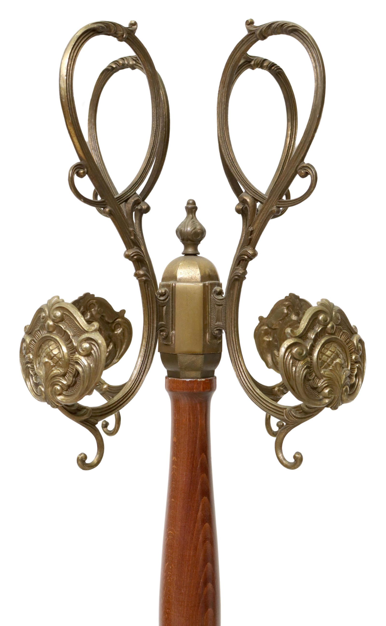 ITALIAN GILT METAL & TURNED STANDING HALL TREE (1 of 3)