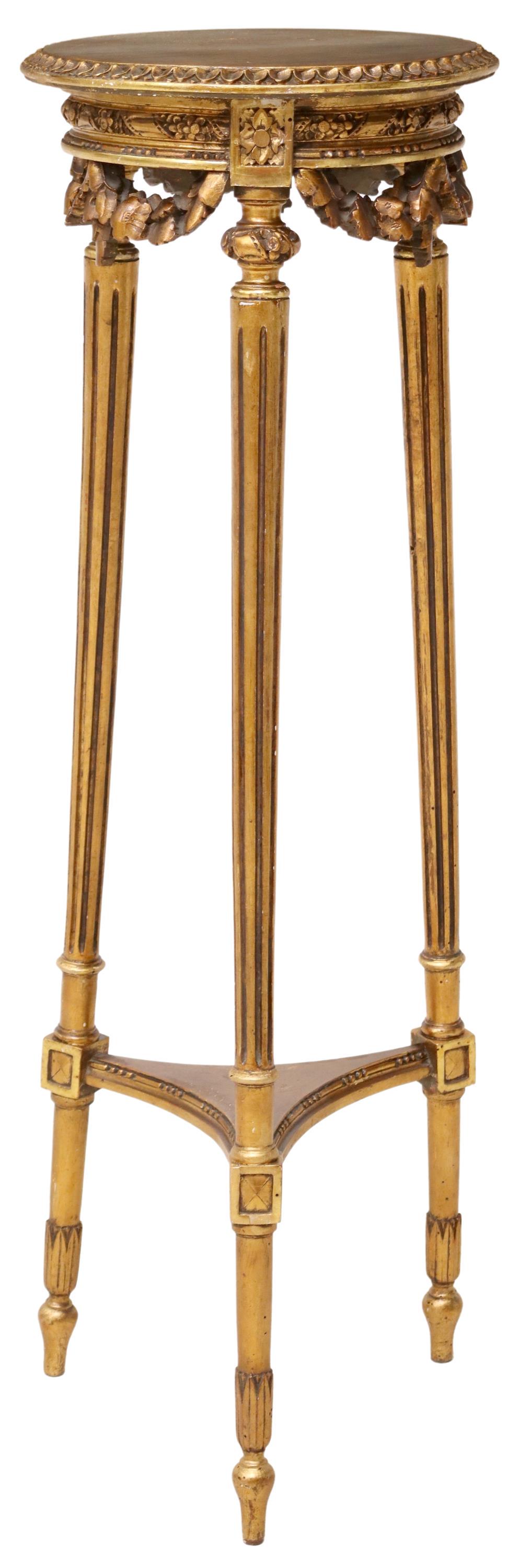 LOUIS XVI STYLE GILTWOOD PEDESTAL/ PLANT STAND (1 of 3)