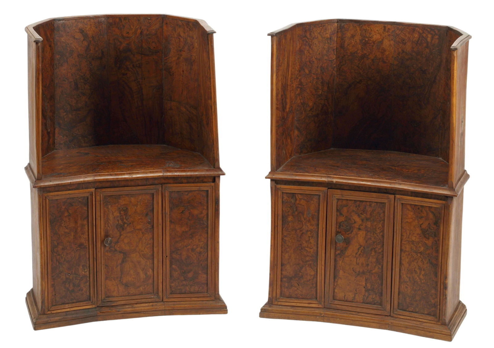 (2) WALNUT POZZETTO CHAIRS WITH STORAGE CABINETS (1 of 4)