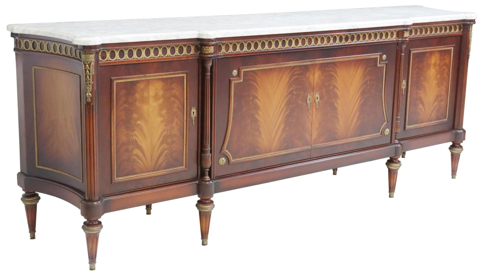 J.P. EHALT LOUIS XVI STYLE MARBLE-TOP SIDEBOARD (1 of 8)