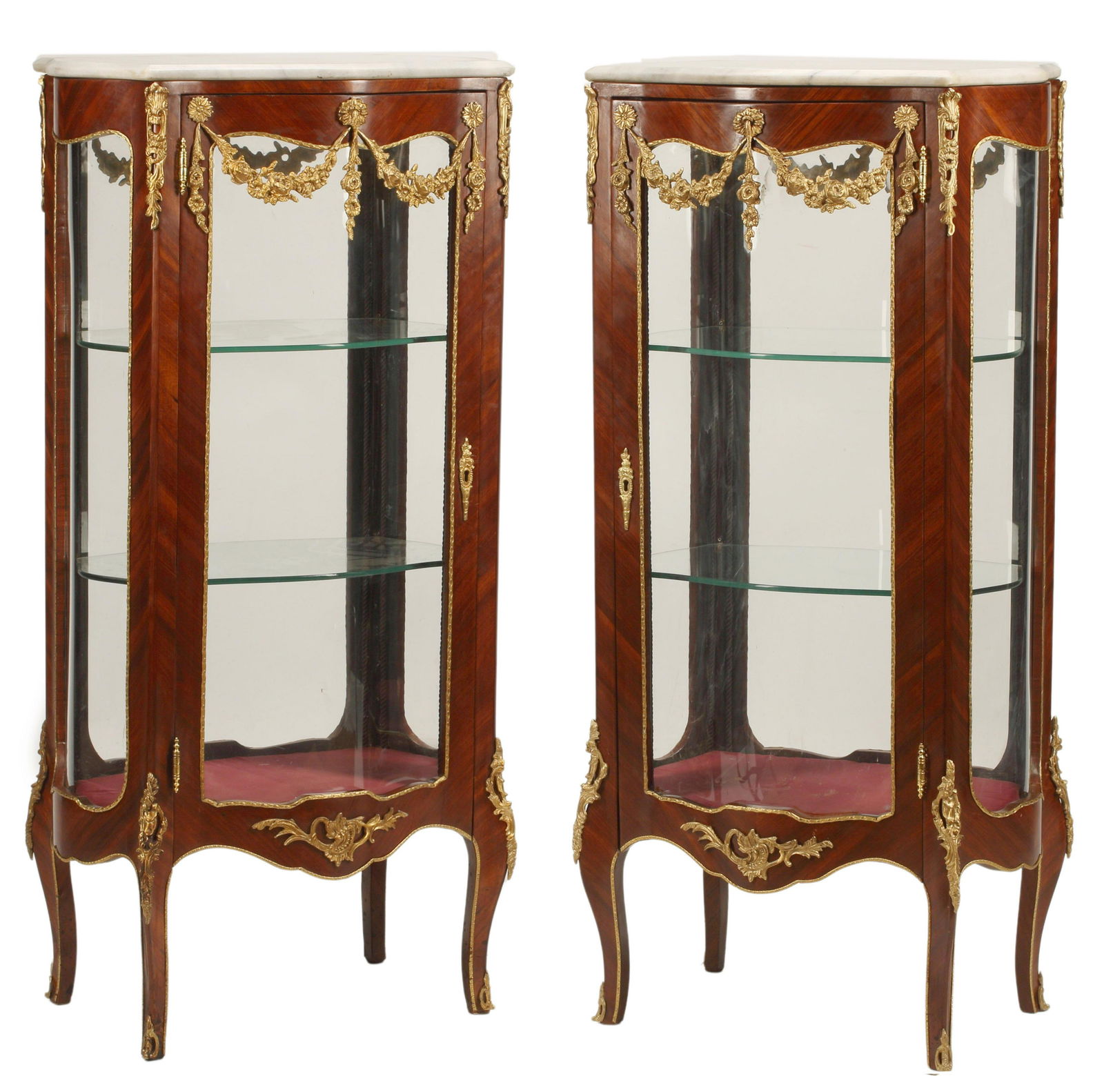 (2) LOUIS XV STYLE ORMOLU-MOUNTED VITRINES (1 of 4)