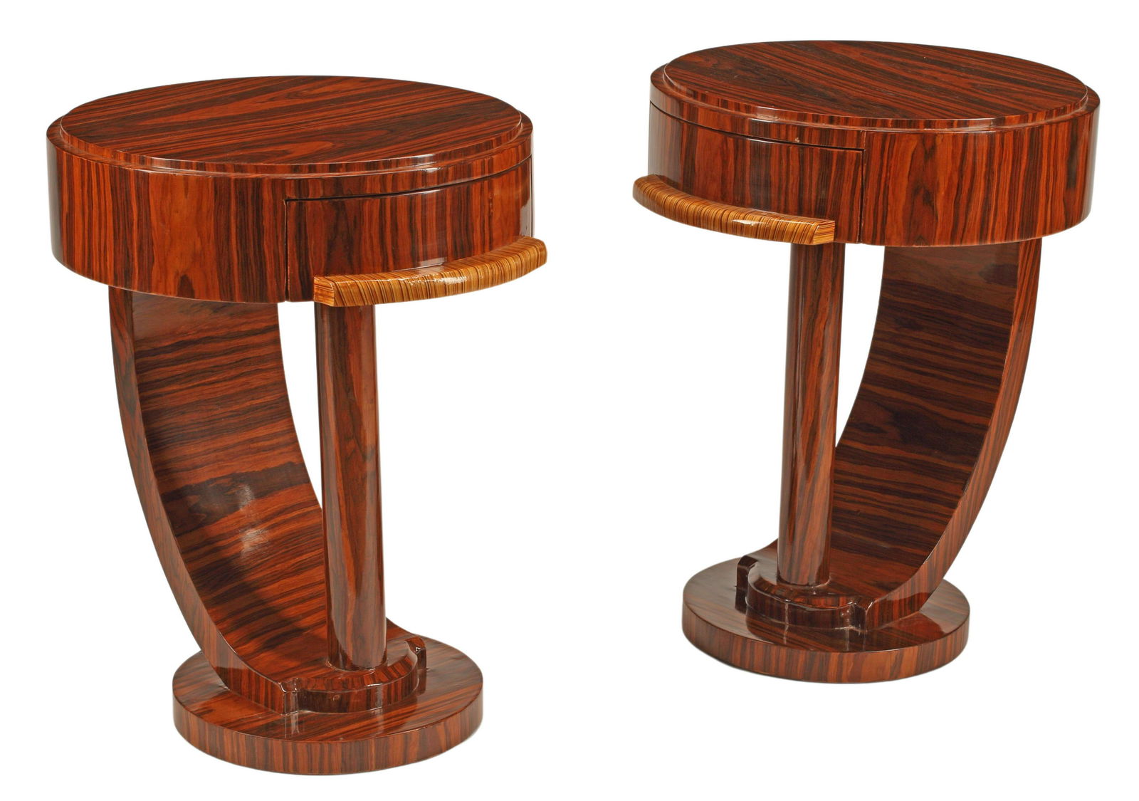 (2) ART DECO STYLE ONE-DRAWER TABLES (1 of 4)
