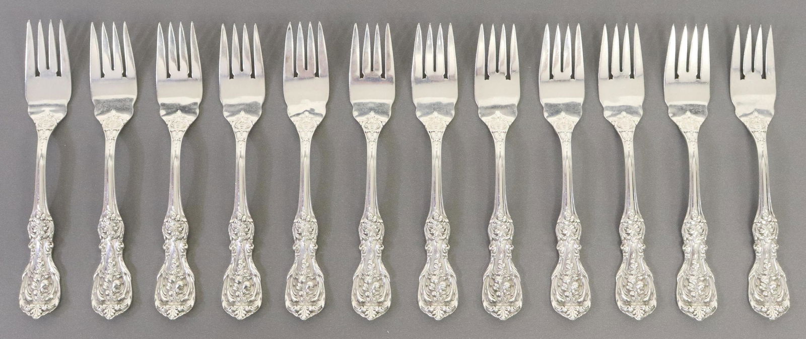 (12) REED & BARTON FRANCIS I STERLING FISH FORKS (1 of 4)