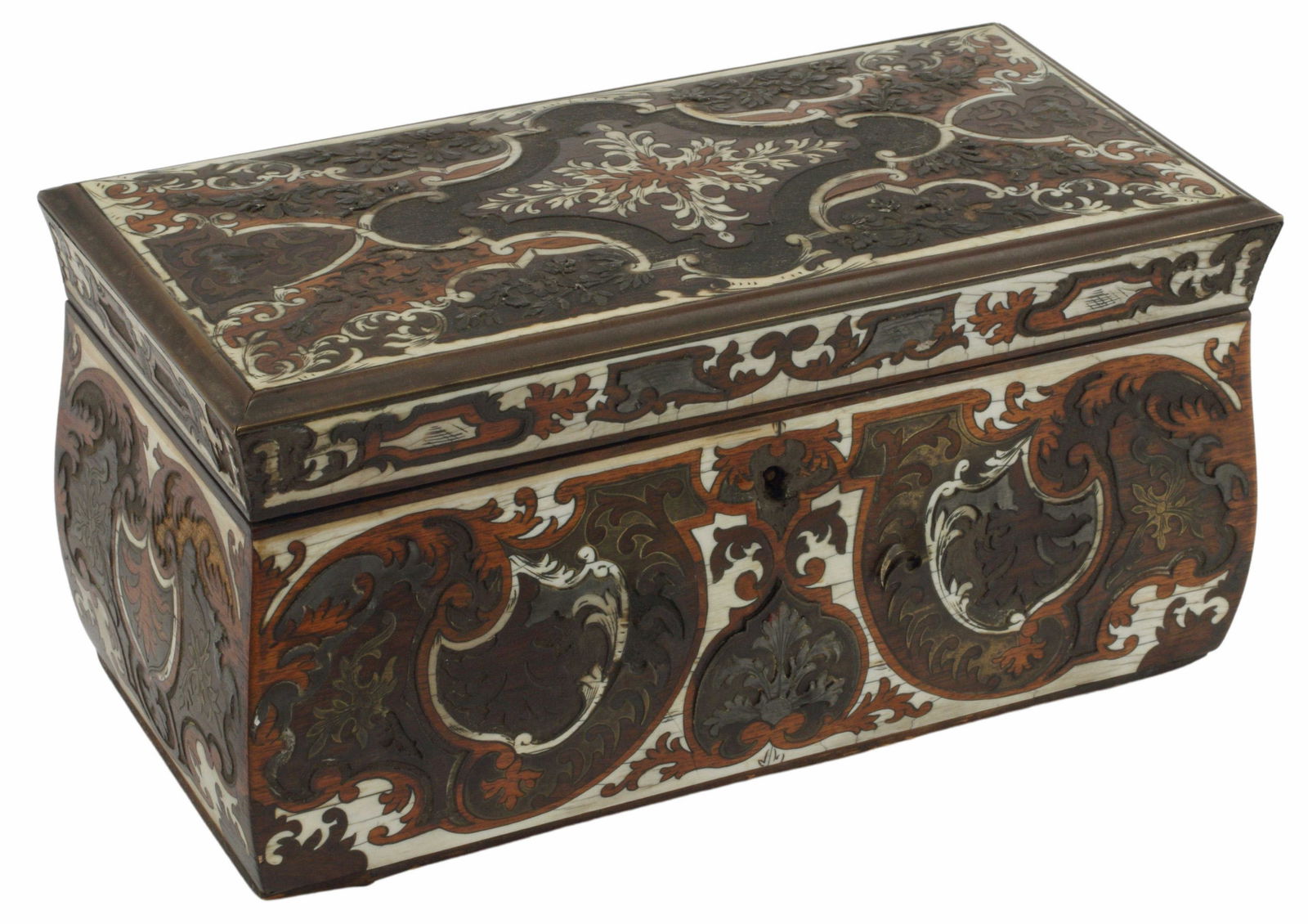 FRENCH INLAID TEA CADDY (1 of 3)