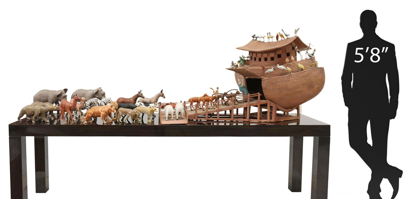 MANUEL QUILES (ATTRIB) NOAH'S ARK SCULPTURE GROUP (1 of 12)