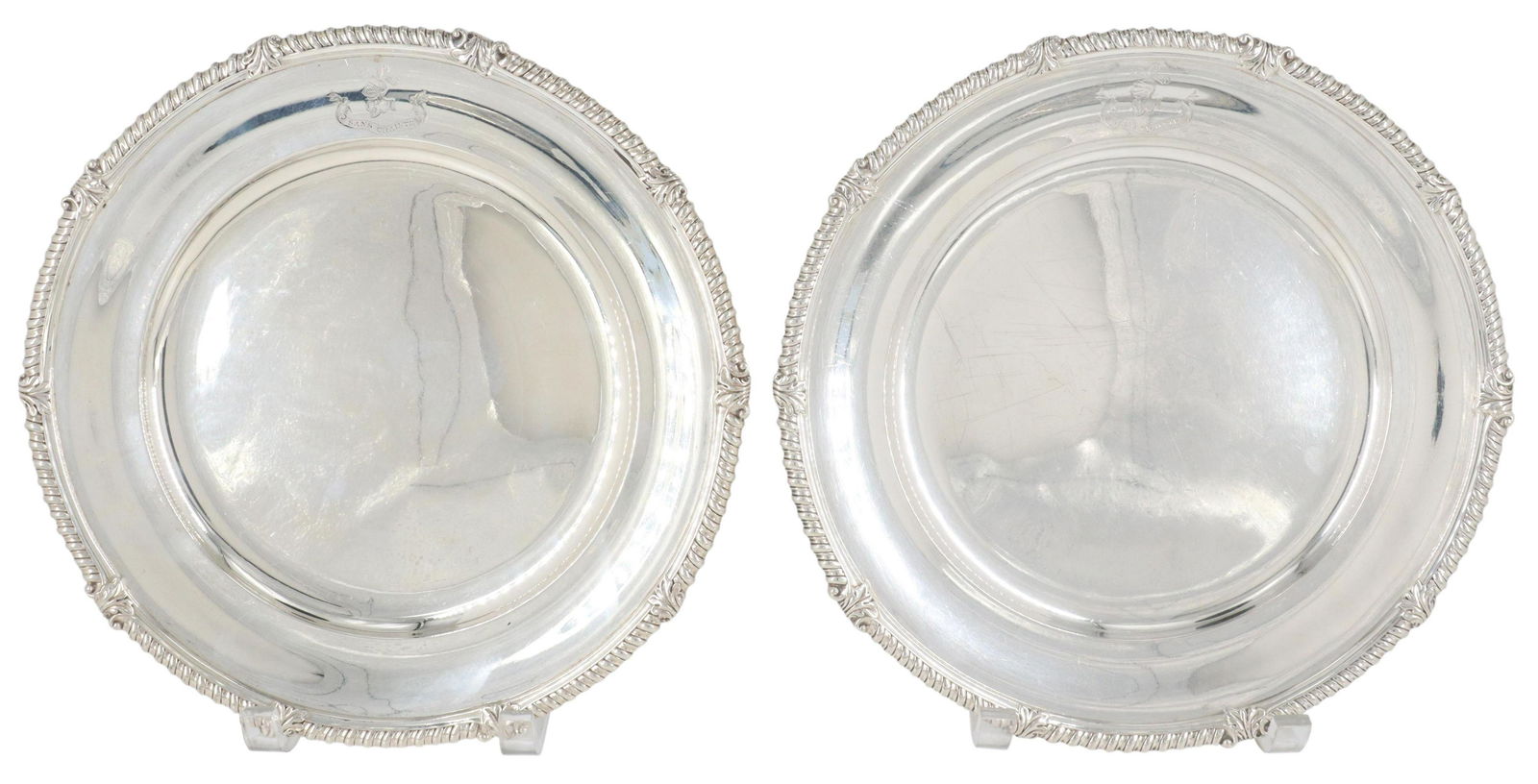 (2) TIFFANY & COMPANY STERLING ARMORIAL CHARGERS (1 of 4)