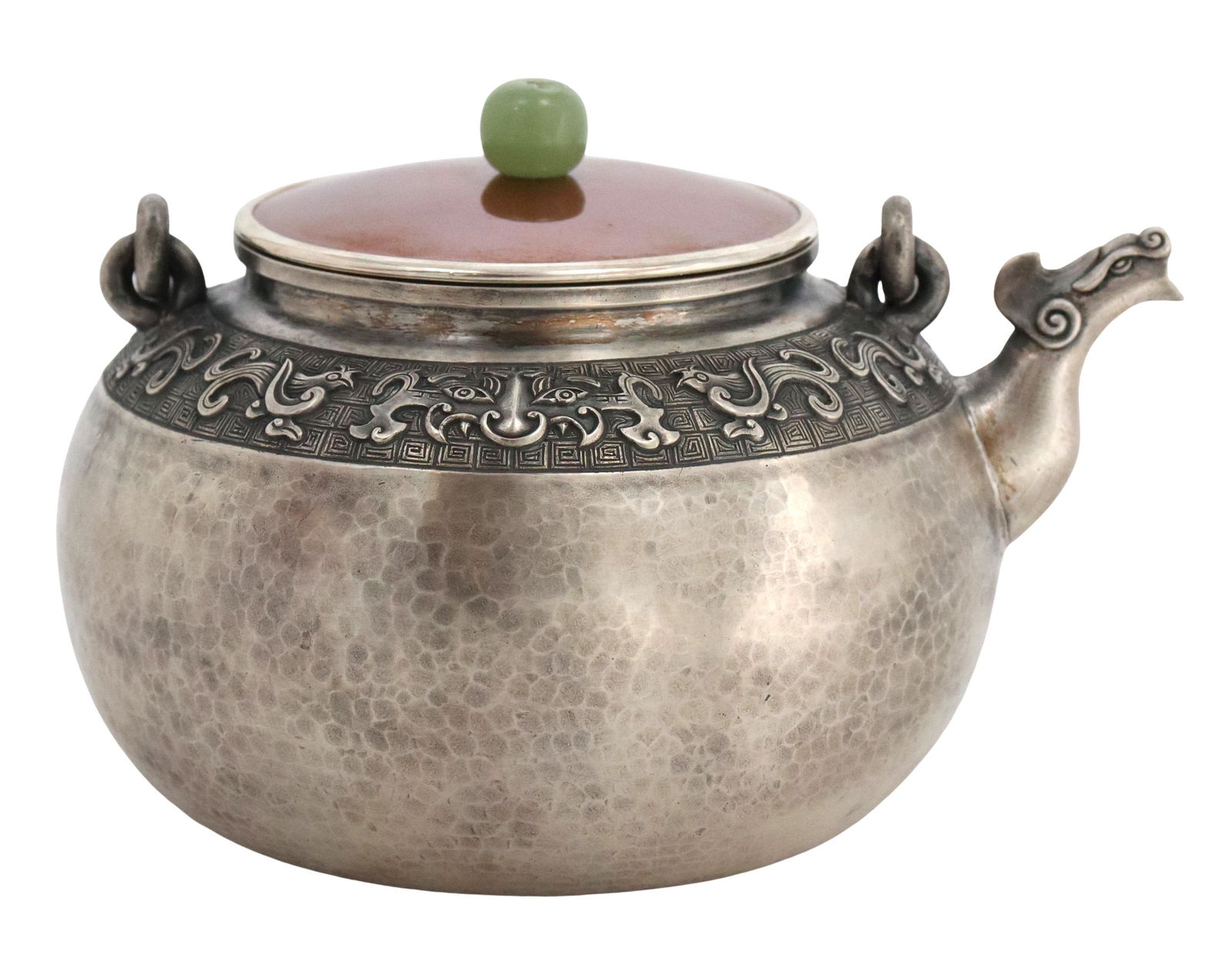 ARCHAIC STYLE SILVER & MIXED METAL TEAPOT (1 of 4)