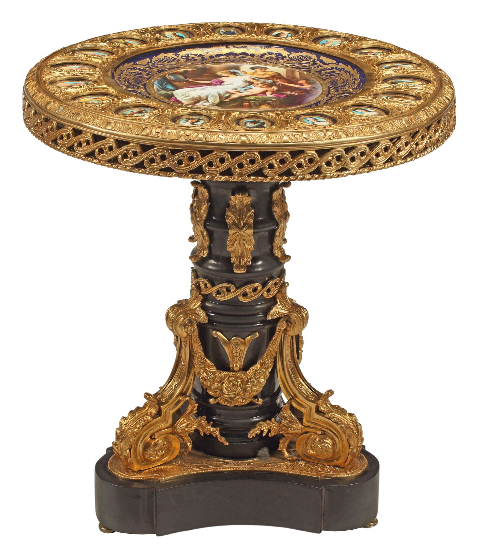 LOUIS XV STYLE ORMOLU-MOUNTED PORCELAIN TABLE (1 of 5)