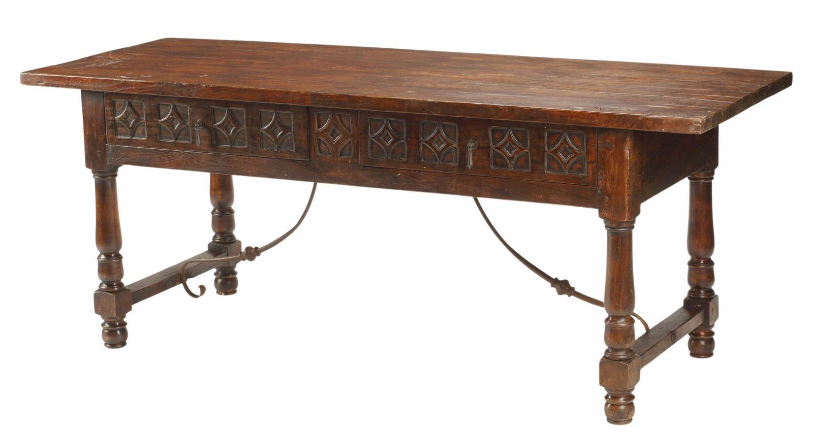 BAROQUE STYLE TABLE WITH TWO DRAWERS (1 of 4)