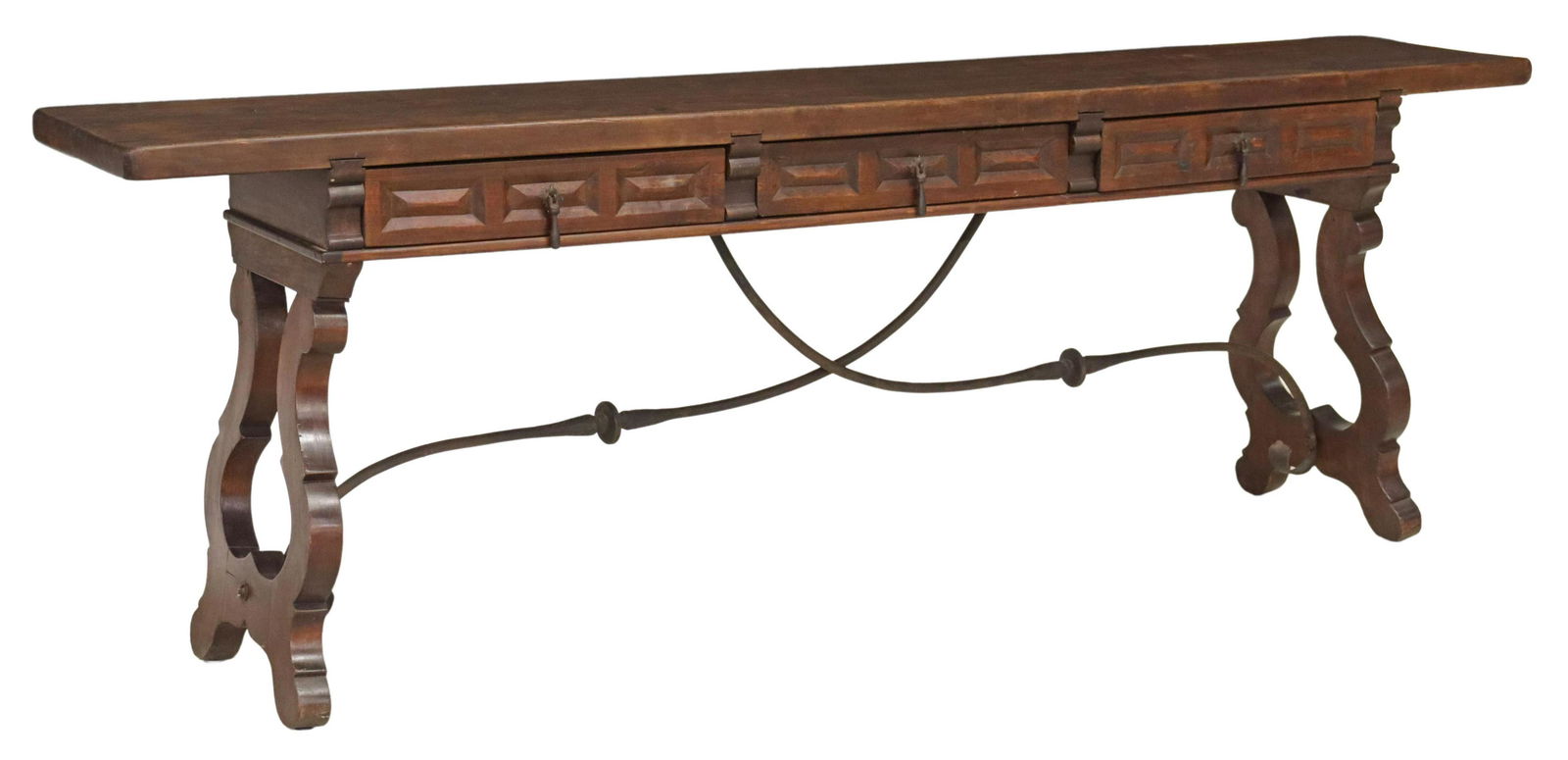 SPANISH BAROQUE STYLE PINE CONSOLE TABLE, 84"L (1 of 5)