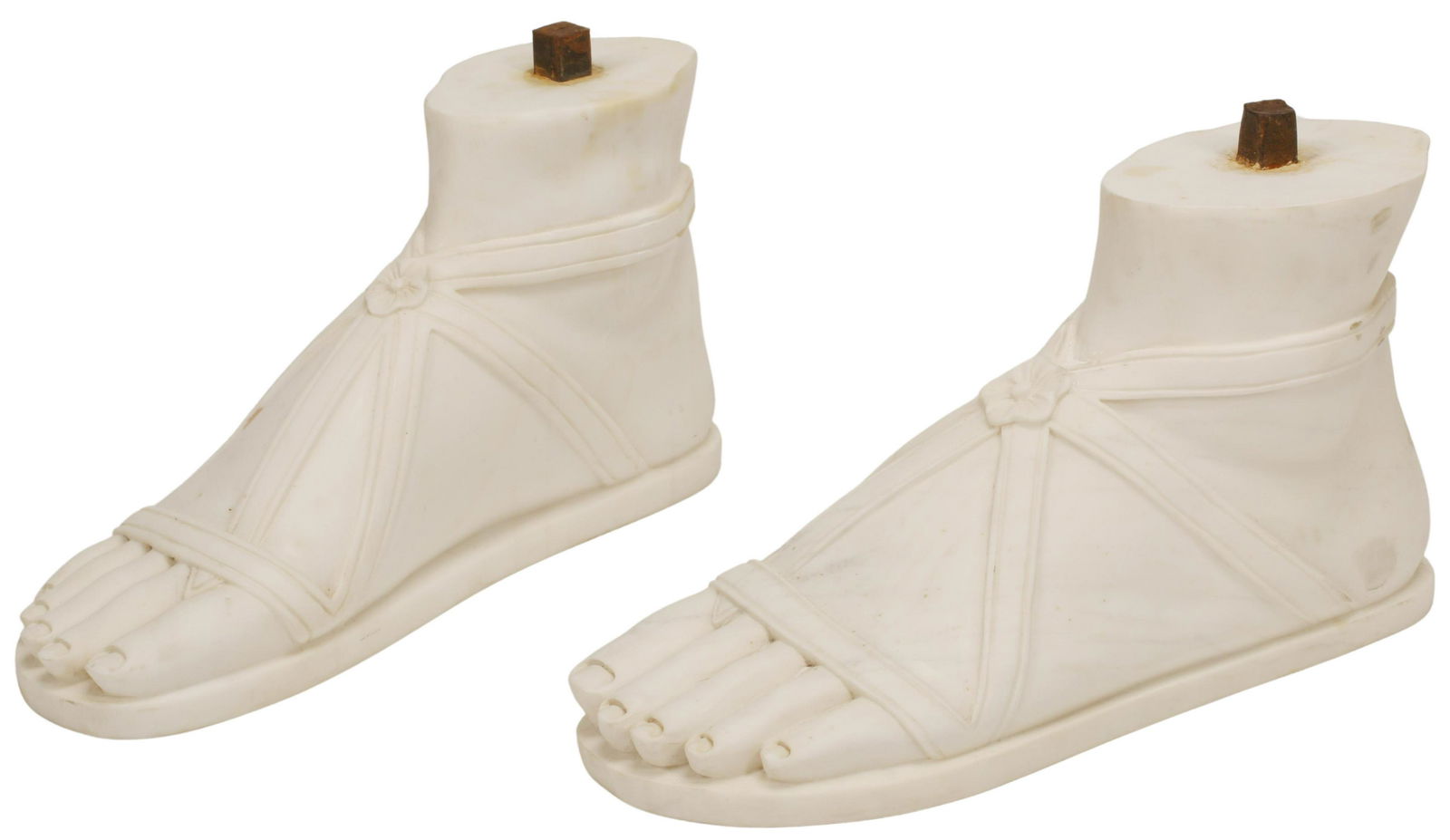 (2) CLASSICAL STYLE MARBLE FEET (1 of 4)