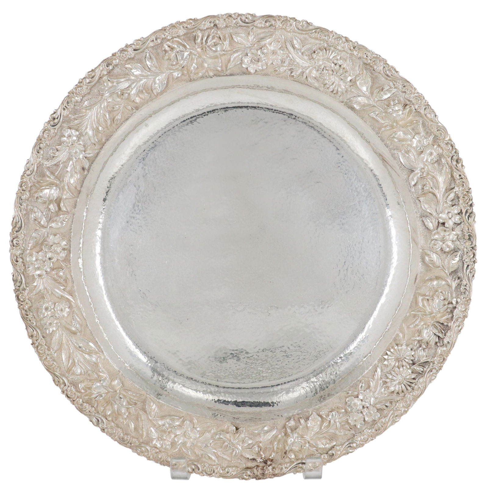 SCHOFIELD BALTIMORE ROSE STERLING ROUND TRAY (1 of 5)