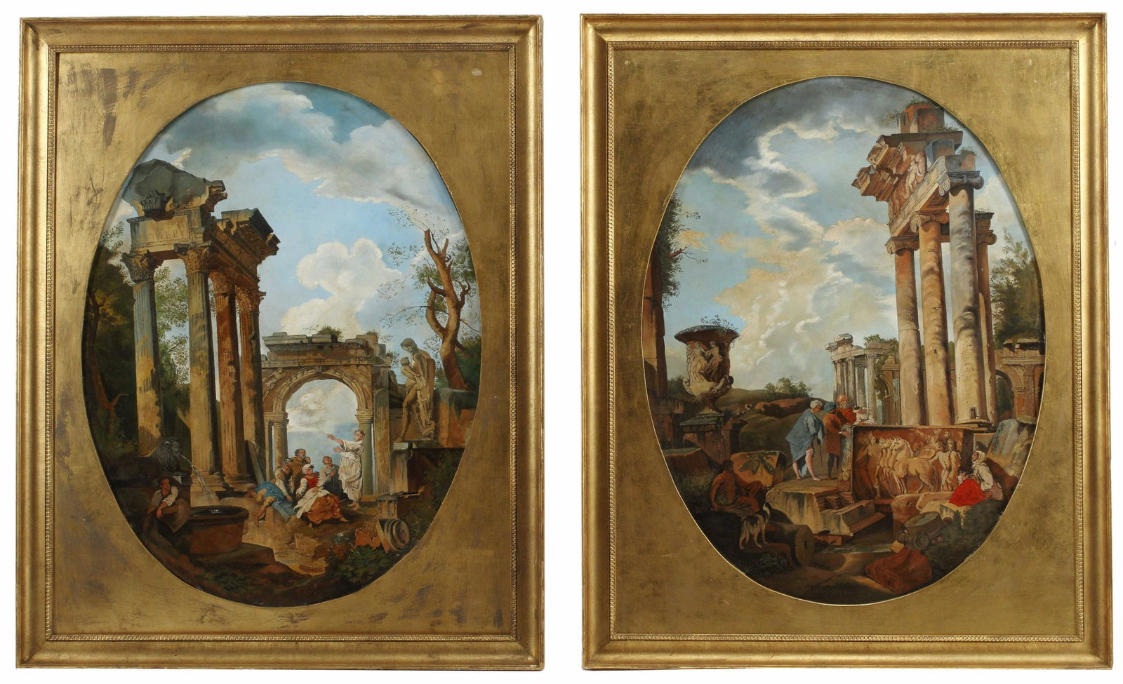 2) AFTER GIOVANNI PAOLO PANINI CAPRICCIO PAINTINGS (1 of 4)