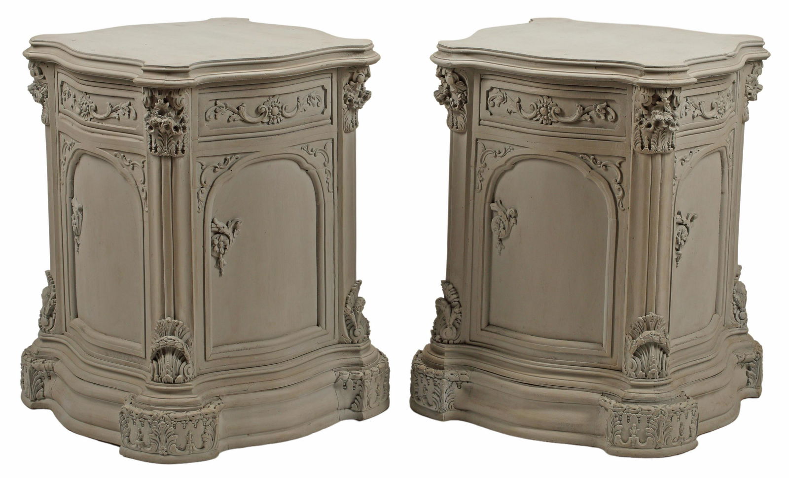 (2) REGENCE STYLE PAINTED PEDESTALS (1 of 3)