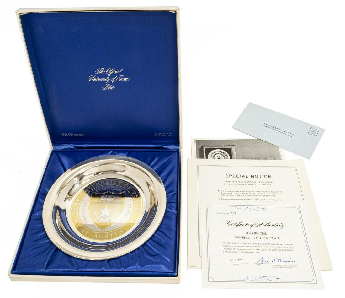 UNIVERSITY OF TEXAS STERLING & 24KT GOLD PLATE (1 of 4)