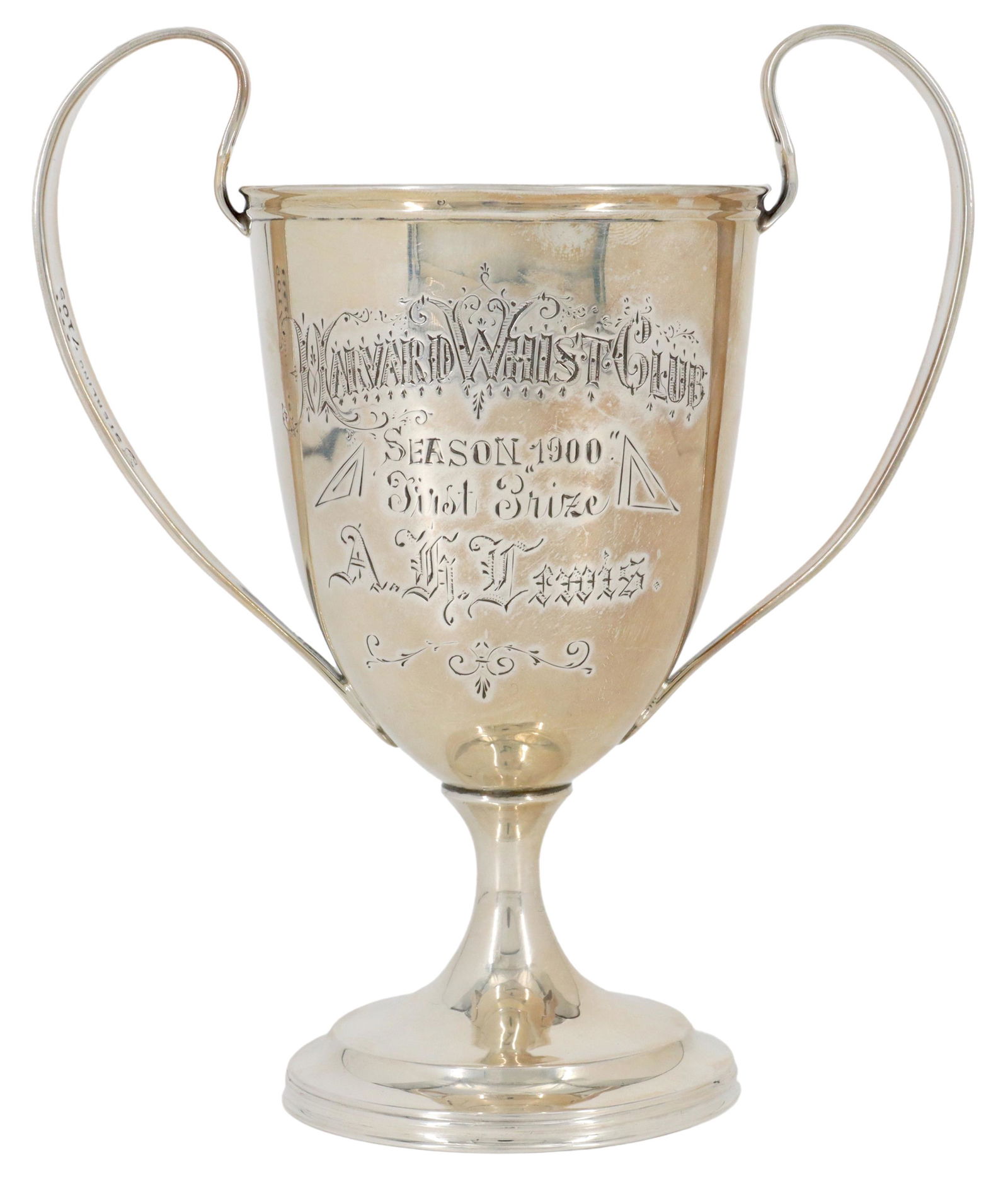 HARVARD WHIST CLUB STERLING TROPHY CUP 1900 (1 of 3)