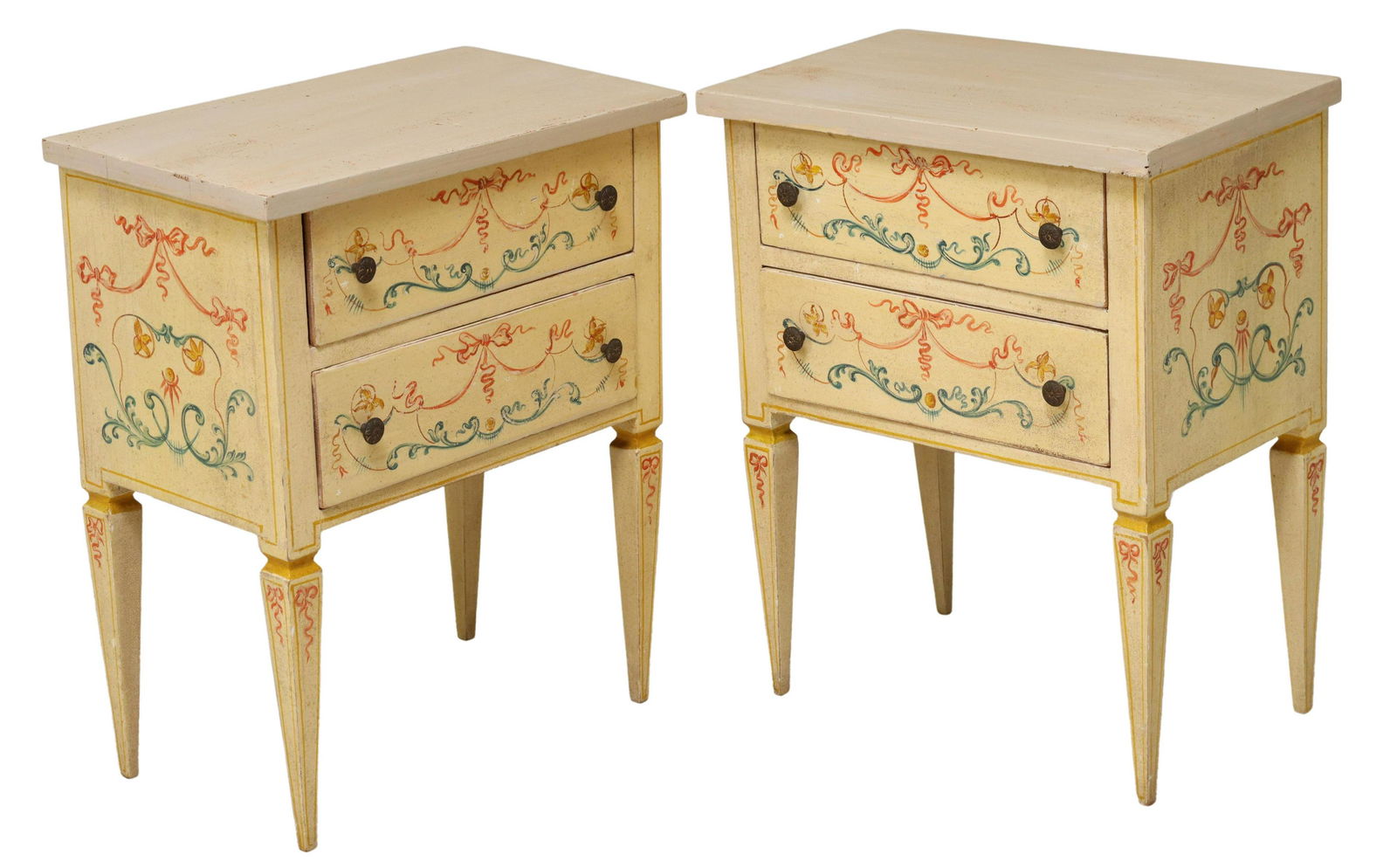 (2) ITALIAN PAINT DECORATED NIGHTSTANDS (1 of 5)