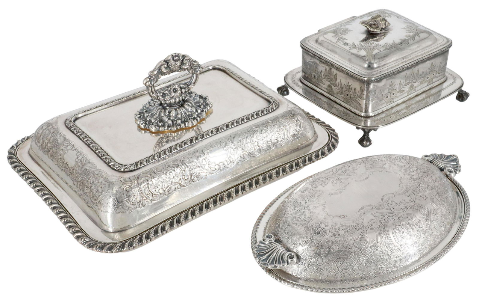 (3) ENGLISH SILVERPLATE SERVICEWARE, BIRMINGHAM (1 of 9)
