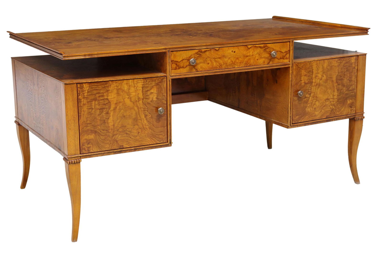CONTEMPORARY BURLWOOD WRITING DESK (1 of 5)